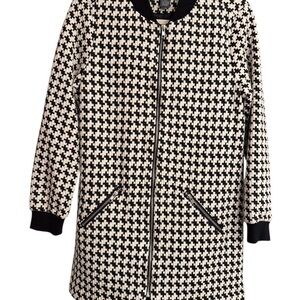 Chelsea & Theodore Black and White Houndstooth Jacket